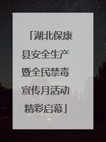 湖北保康县安全生产暨全民禁毒宣传月活动精彩启幕