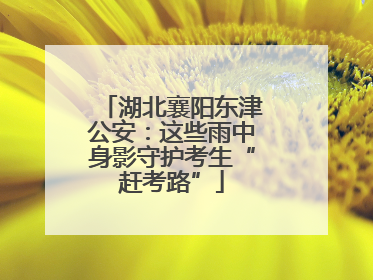 湖北襄阳东津公安：这些雨中身影守护考生“赶考路”