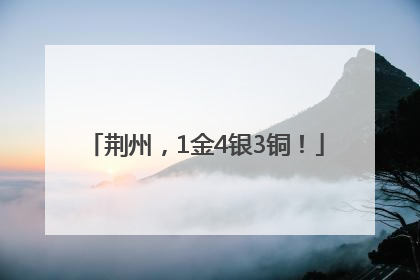 荆州，1金4银3铜！