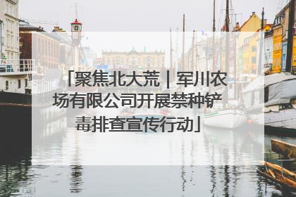 聚焦北大荒｜军川农场有限公司开展禁种铲毒排查宣传行动