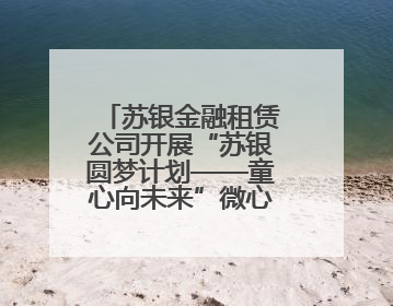 苏银金融租赁公司开展“苏银圆梦计划——童心向未来”微心愿捐赠活动