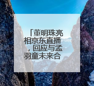 董明珠亮相京东直播，回应与孟羽童未来合作计划