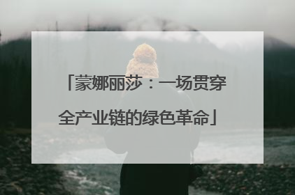 蒙娜丽莎：一场贯穿全产业链的绿色革命
