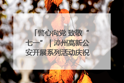 警心向党 致敬“七一”｜漳州高新公安开展系列活动庆祝建党104周年