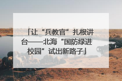 让“兵教官”扎根讲台——北海“国防绿进校园”试出新路子