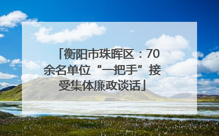 衡阳市珠晖区：70余名单位“一把手”接受集体廉政谈话