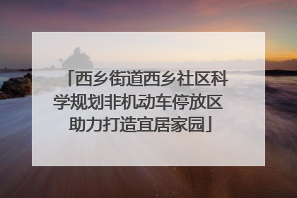 西乡街道西乡社区科学规划非机动车停放区 助力打造宜居家园