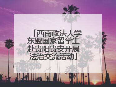 西南政法大学东盟国家留学生赴贵阳贵安开展法治交流活动
