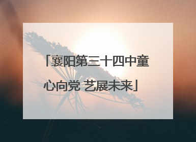 襄阳第三十四中童心向党 艺展未来