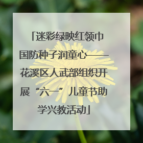 迷彩绿映红领巾 国防种子润童心——花溪区人武部组织开展“六一”儿童节助学兴教活动
