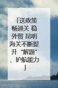 送政策 畅通关 稳外贸 昆明海关不断提升“解题”、护航能力