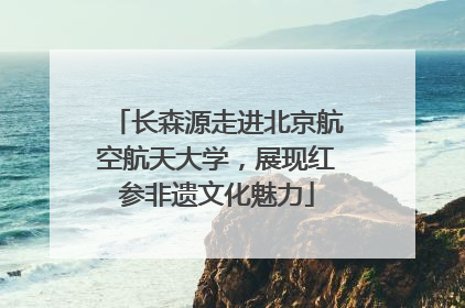 长森源走进北京航空航天大学，展现红参非遗文化魅力
