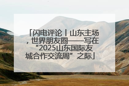 闪电评论丨山东主场，世界朋友圈——写在“2025山东国际友城合作交流周”之际