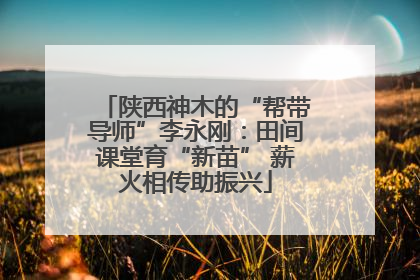 陕西神木的“帮带导师”李永刚：田间课堂育“新苗” 薪火相传助振兴