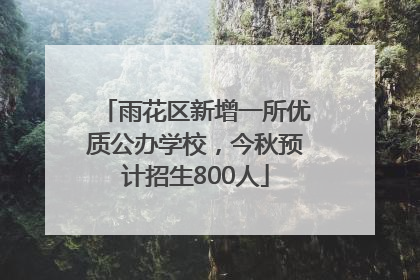 雨花区新增一所优质公办学校，今秋预计招生800人