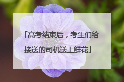 高考结束后，考生们给接送的司机送上鲜花