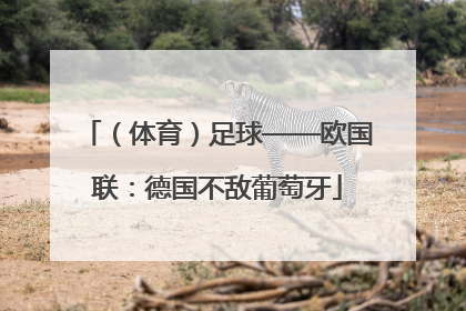 （体育）足球——欧国联：德国不敌葡萄牙