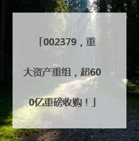 002379，重大资产重组，超600亿重磅收购！