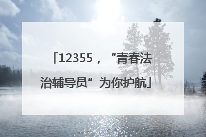 12355，“青春法治辅导员”为你护航