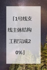 1号线支线主体结构工程完成20%