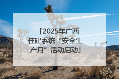 2025年广西住建系统“安全生产月”活动启动