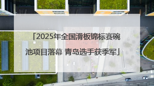 2025年全国滑板锦标赛碗池项目落幕 青岛选手获季军