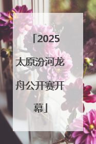 2025太原汾河龙舟公开赛开幕