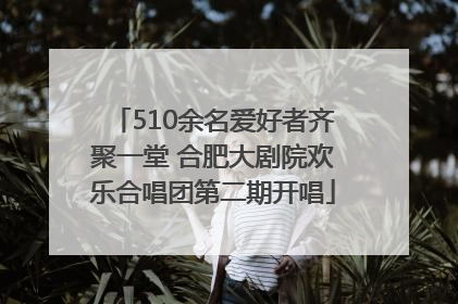 510余名爱好者齐聚一堂 合肥大剧院欢乐合唱团第二期开唱