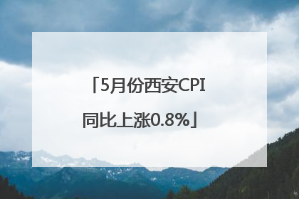 5月份西安CPI同比上涨0.8%